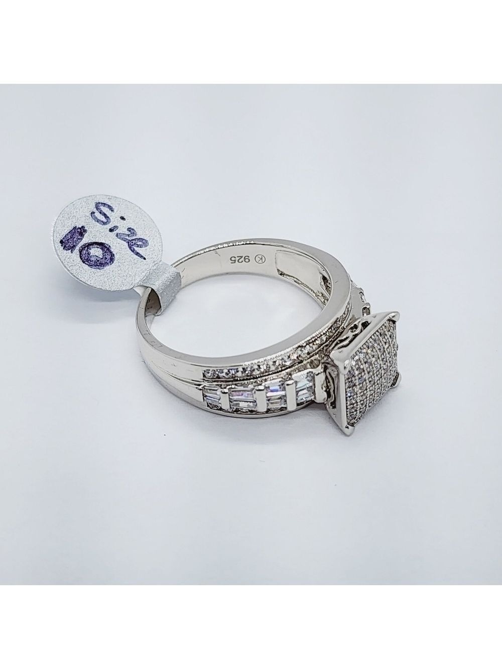 Brand New Sterling Silver 925 square design woman ring - Picture 1 of 5